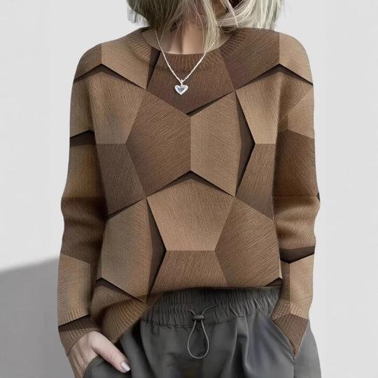 Damen Gemusterter Pullover