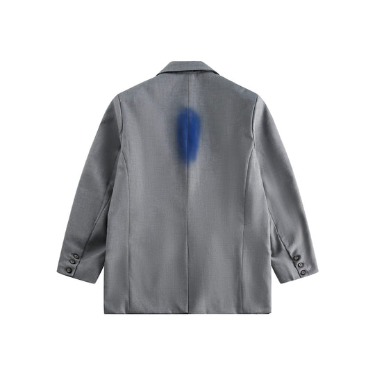 Herren kastig geschnittenes Oversize‑Sakko mit Graffiti‑Print und Reverskragen Shop Nory