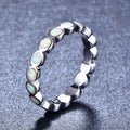 Damen Ring mit schillernden Opalsteinen und eleganter Edelstahlfassung Shop Nory