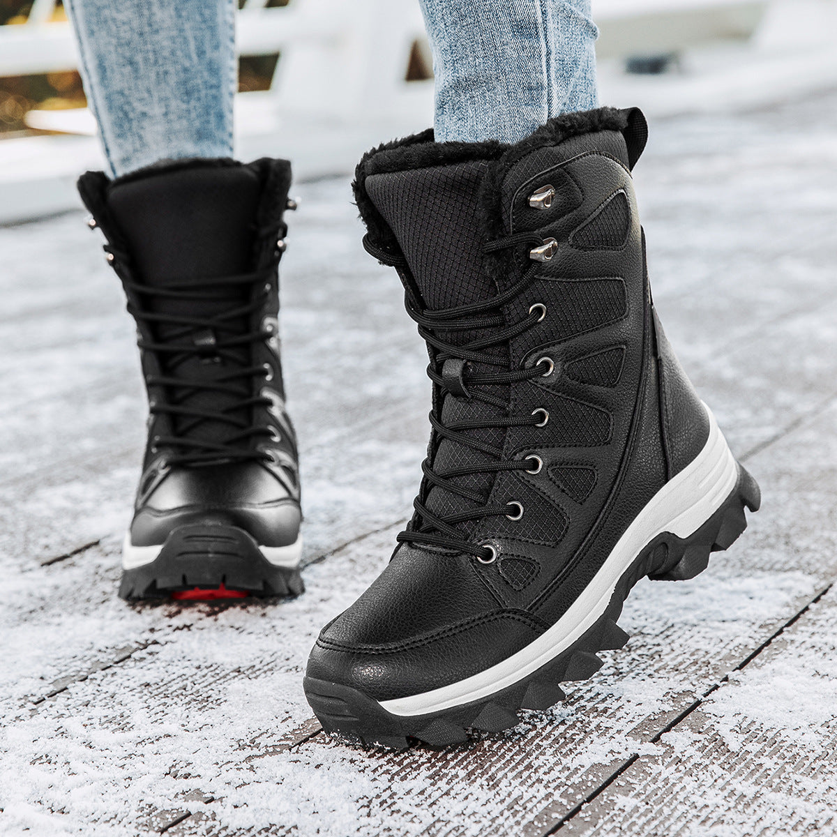 Damen Wasserdichte Winterstiefel mit isolierendem Futter und rutschfester Sohle Shopnory