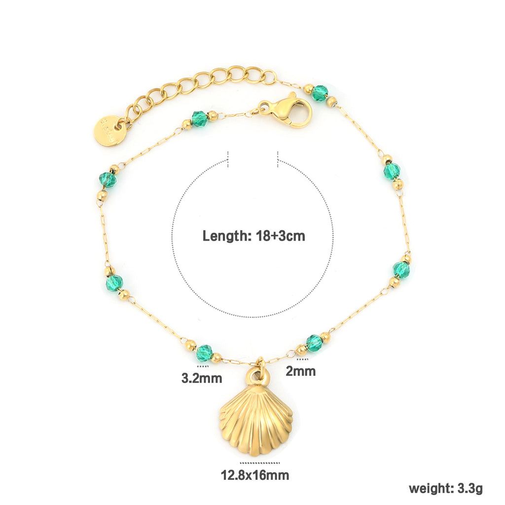 Damen Armschmuck mit Muschel-Design und Zirkonia-Akzenten Shop Nory