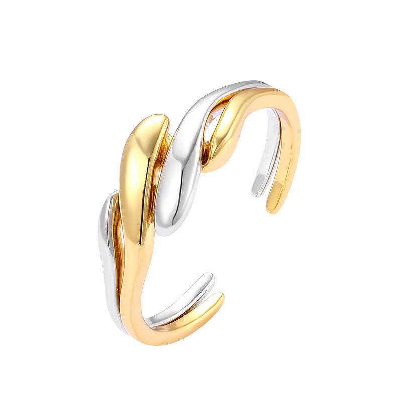 Damen Offener Ring mit elegantem Wellen-Design Shop Nory