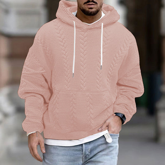 Herren Modischer Grobstrick Kapuzenpullover
