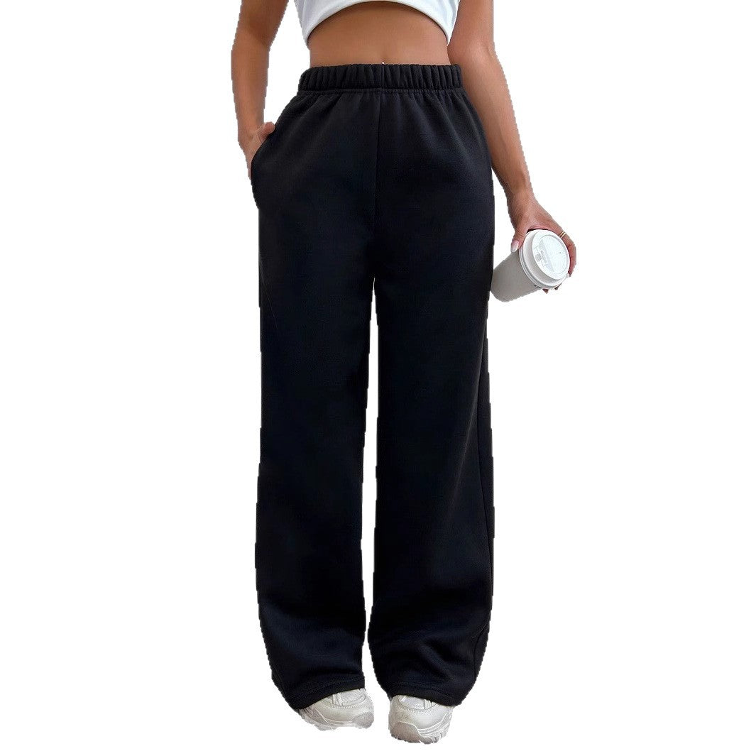 Damen nan hochgeschnittene ausgestellte Loungehose mit elastischem Komfortbund und verdeckten Eingrifftaschen Shop Nory