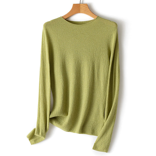 Damen Feinstrick-Longsleeve mit Rundhals und leichter Struktur Shop Nory