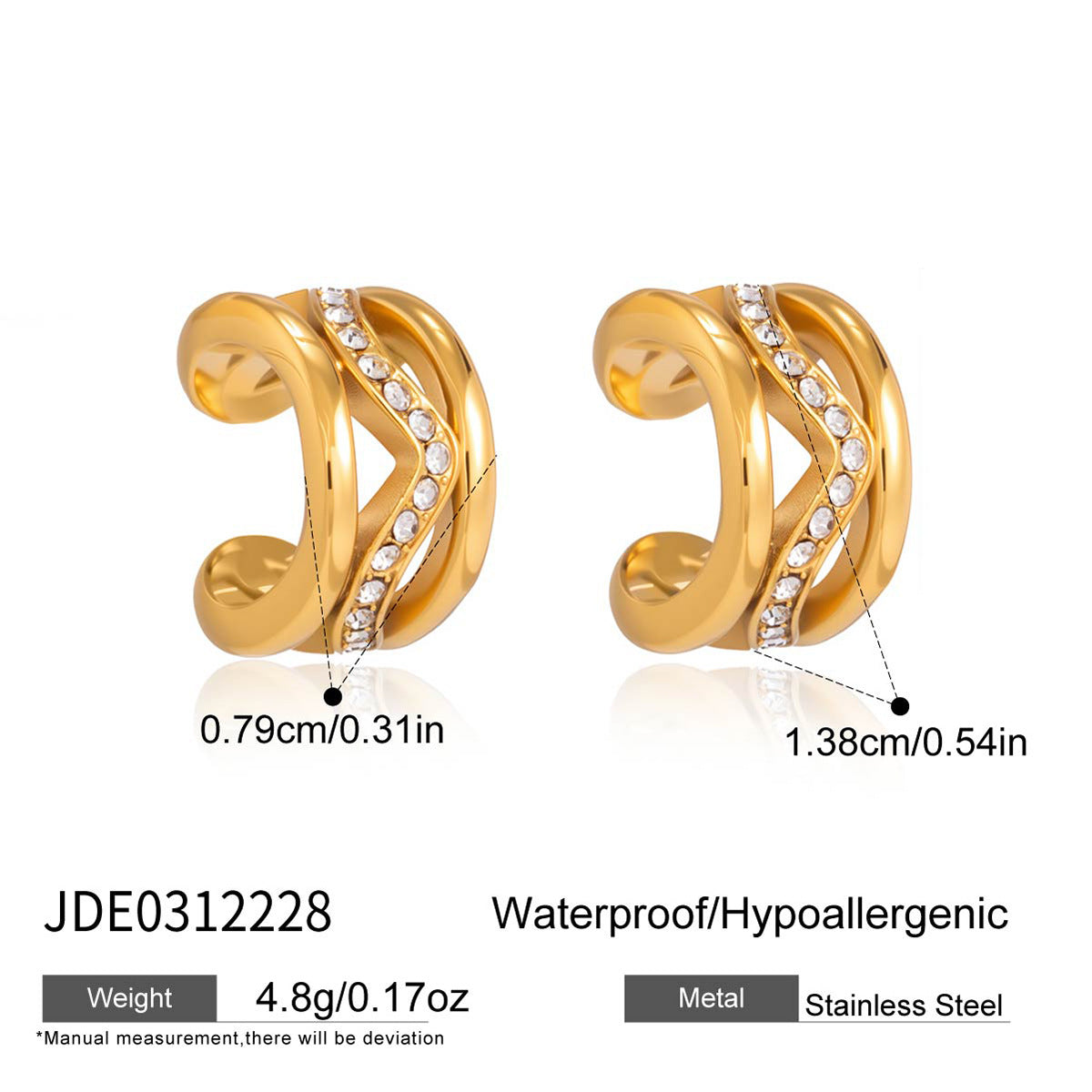 Damen Ohrhänger mit elegantem Schwungdesign und strahlenden Zirkonia Shop Nory