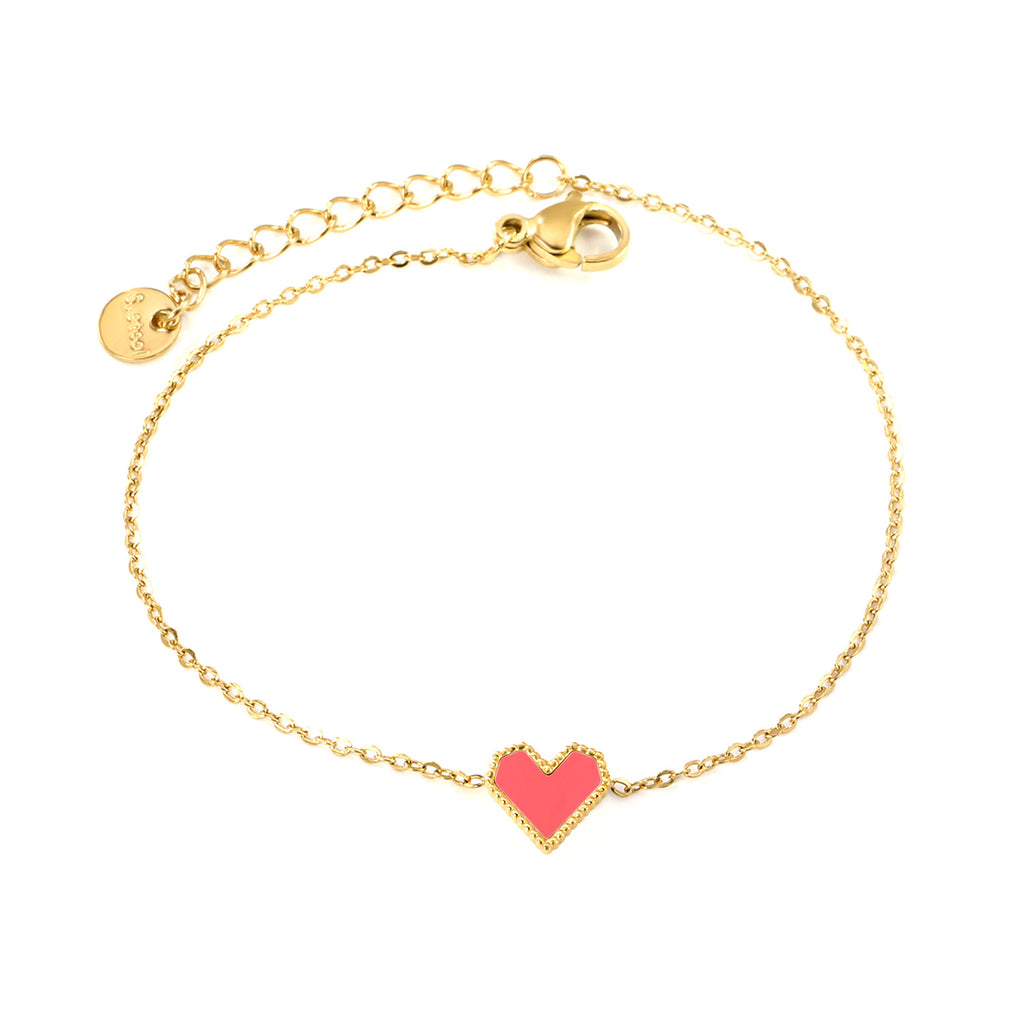 Damen Armband mit herzförmigem Anhänger und feiner Gliederstruktur Shop Nory