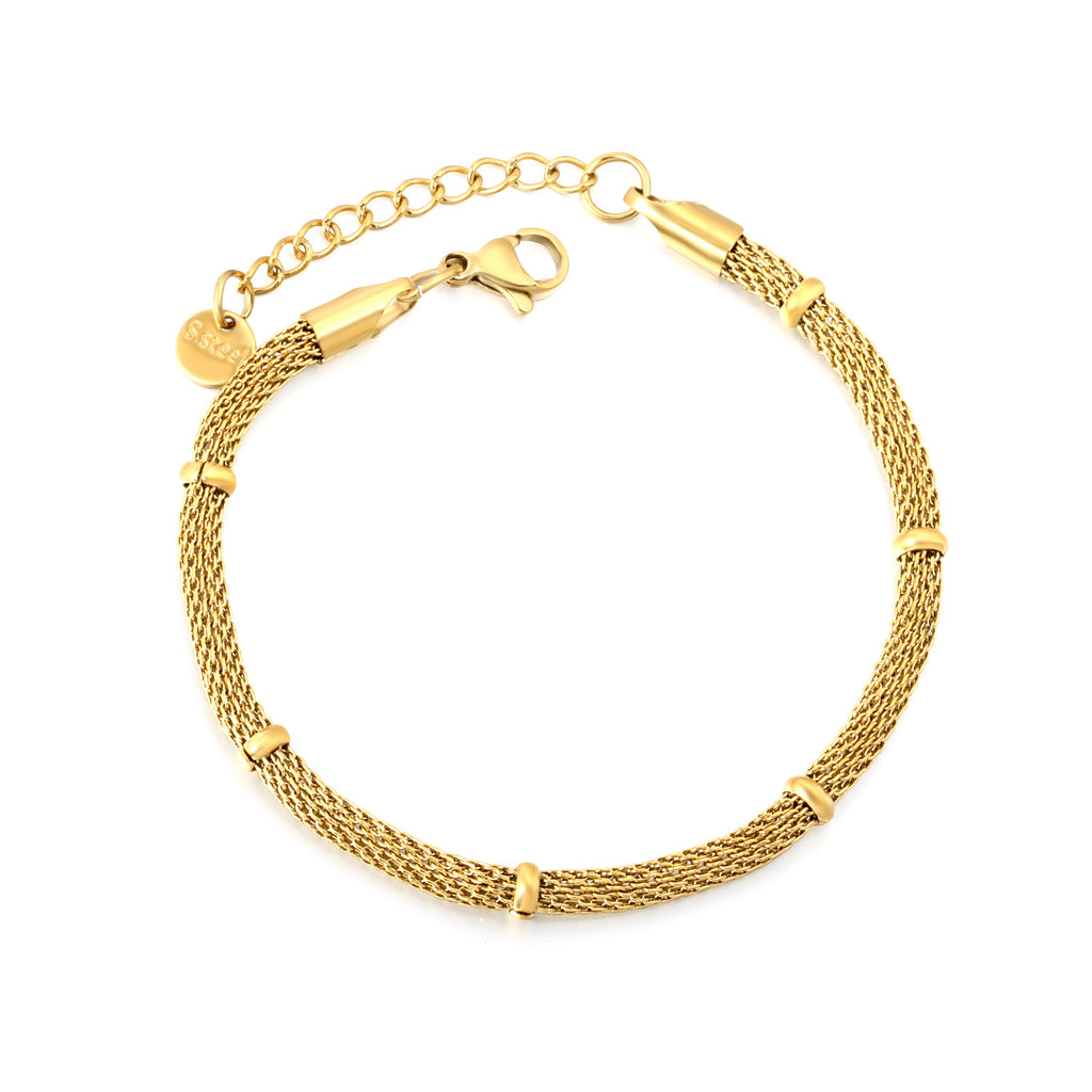 Damen Edelstahl Armband mit flexiblem Ketten-Design und elegantem Verschluss Shop Nory