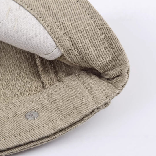 Herren Oversized Canvas-Jacke mit Cordkragen, Knopfverschluss und verdeckter Brusttasche Shop Nory