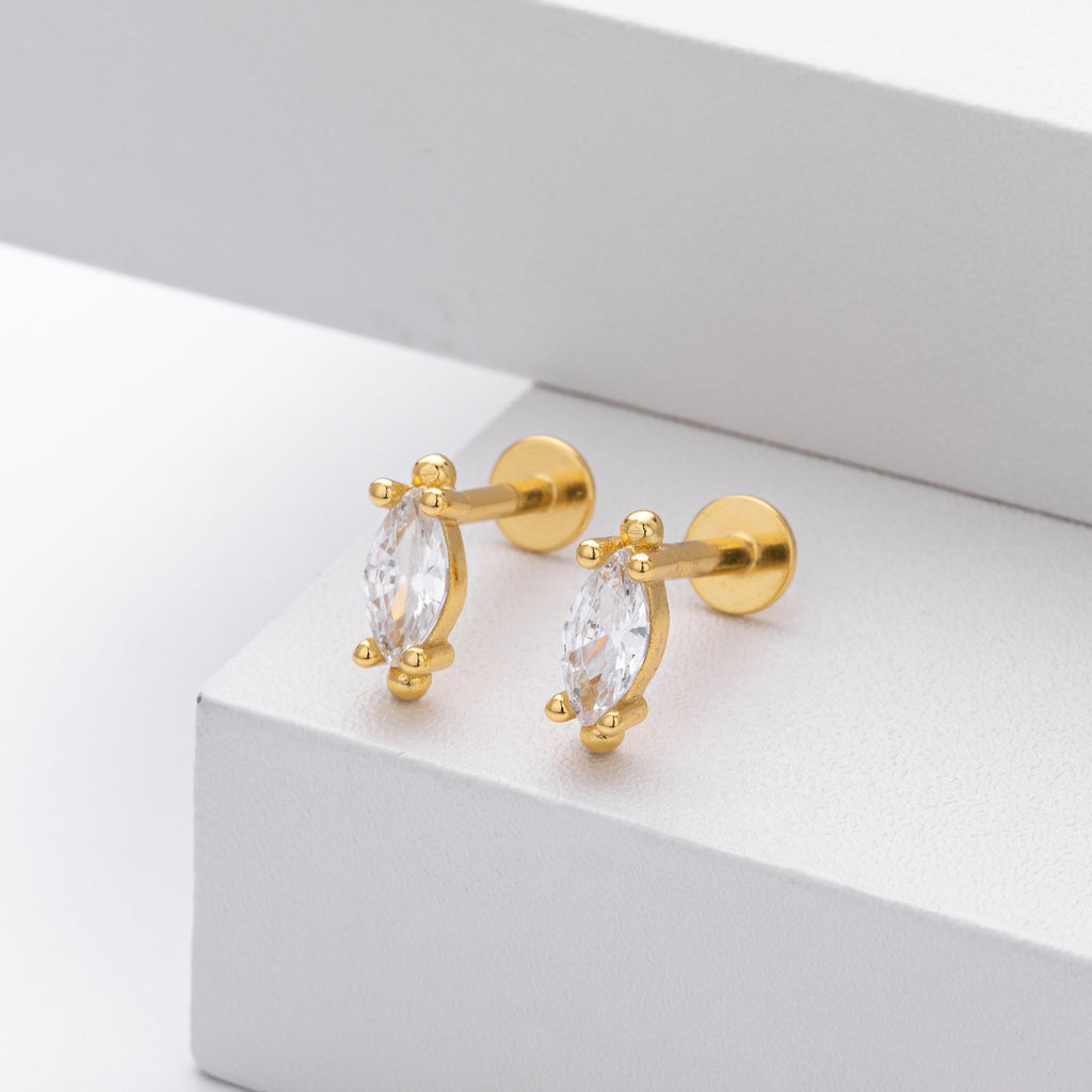 Damen Ohrstecker mit luxuriösem 5A Zirkonbesatz aus hochwertigem 925 Sterling Silber Shop Nory