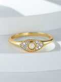 Damen Ring mit funkelndem Opal-Motiv und kunstvollen Zirkonia-Verzierungen Shop Nory