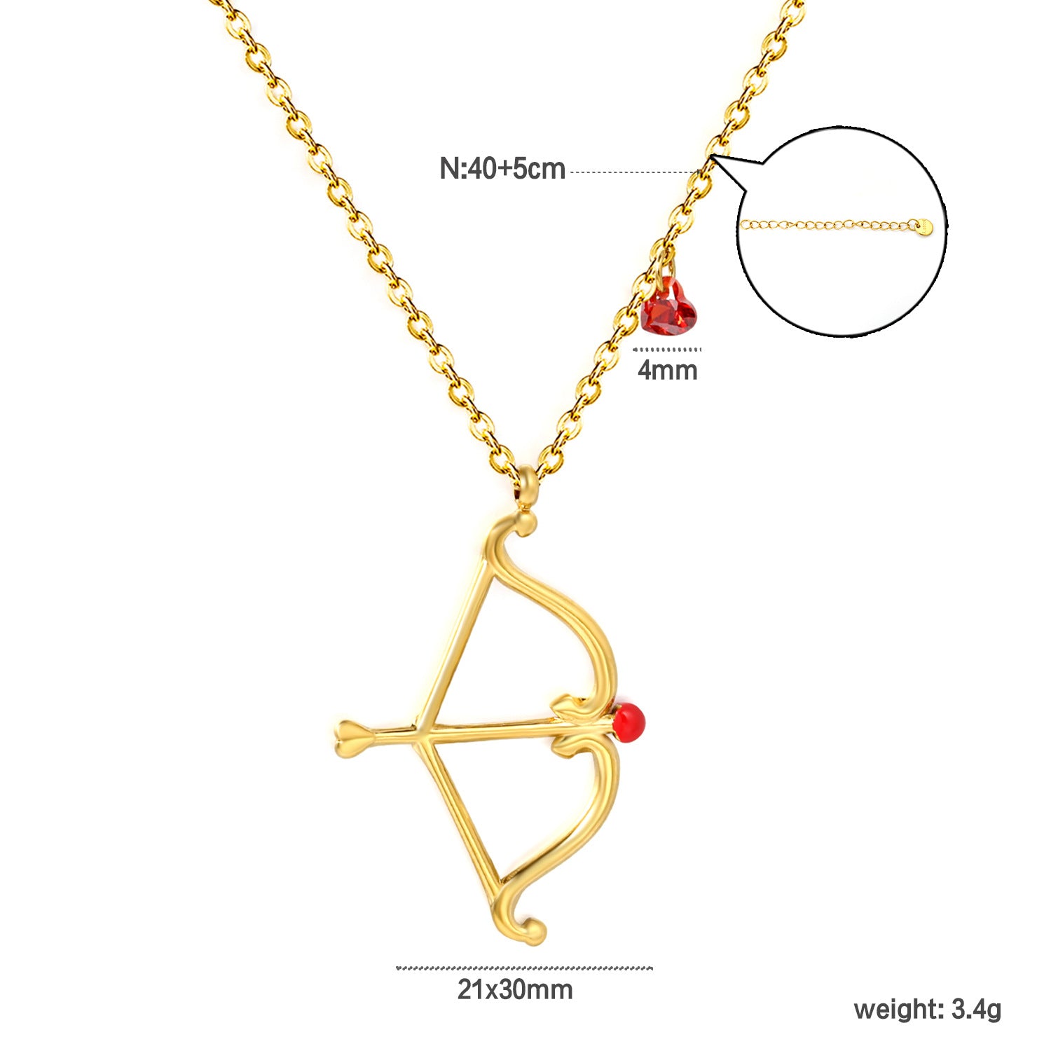 Damen Halskette mit kunstvollem Bogen-Anhänger aus hochwertigem Edelstahl Shop Nory