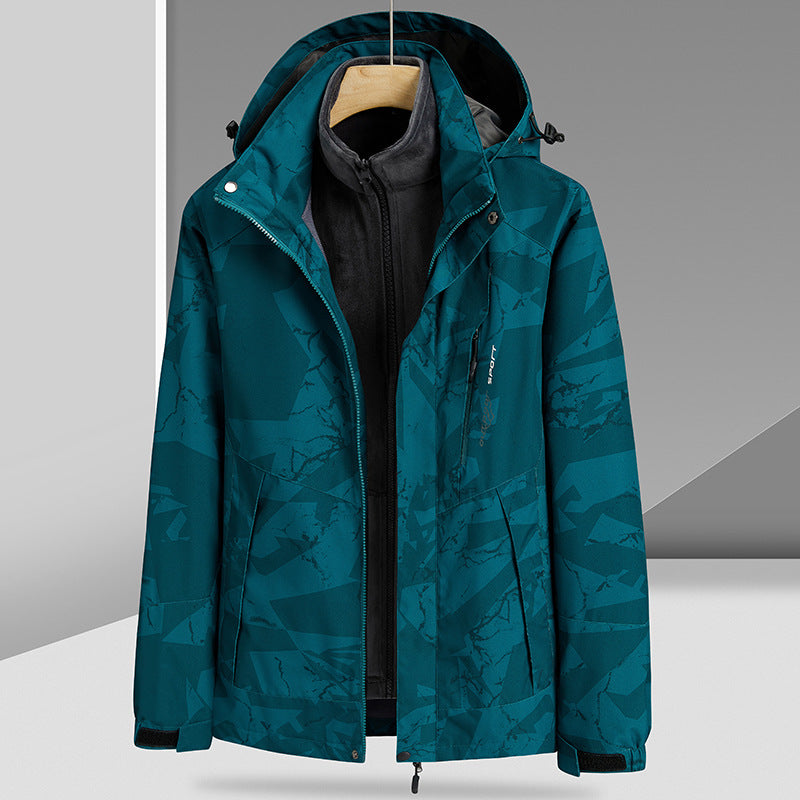 Herren Wasserabweisende Outdoor-Jacke mit integrierter Fleece-Innenjacke Shop Nory