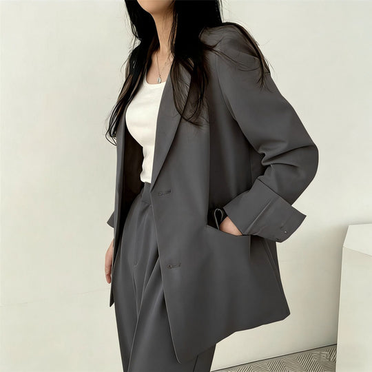 Damen elegantes Blazer-Set mit weitem Schnitt