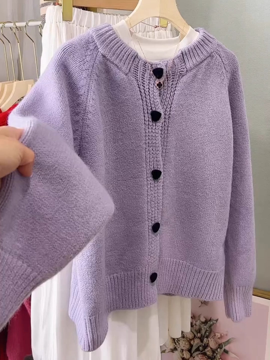 Damen Kuschelige Strickjacke Shop Nory