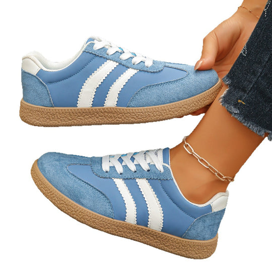 Damen Retro-Sneaker mit Velours-Overlays, Zierstreifen und profildetails Shop Nory