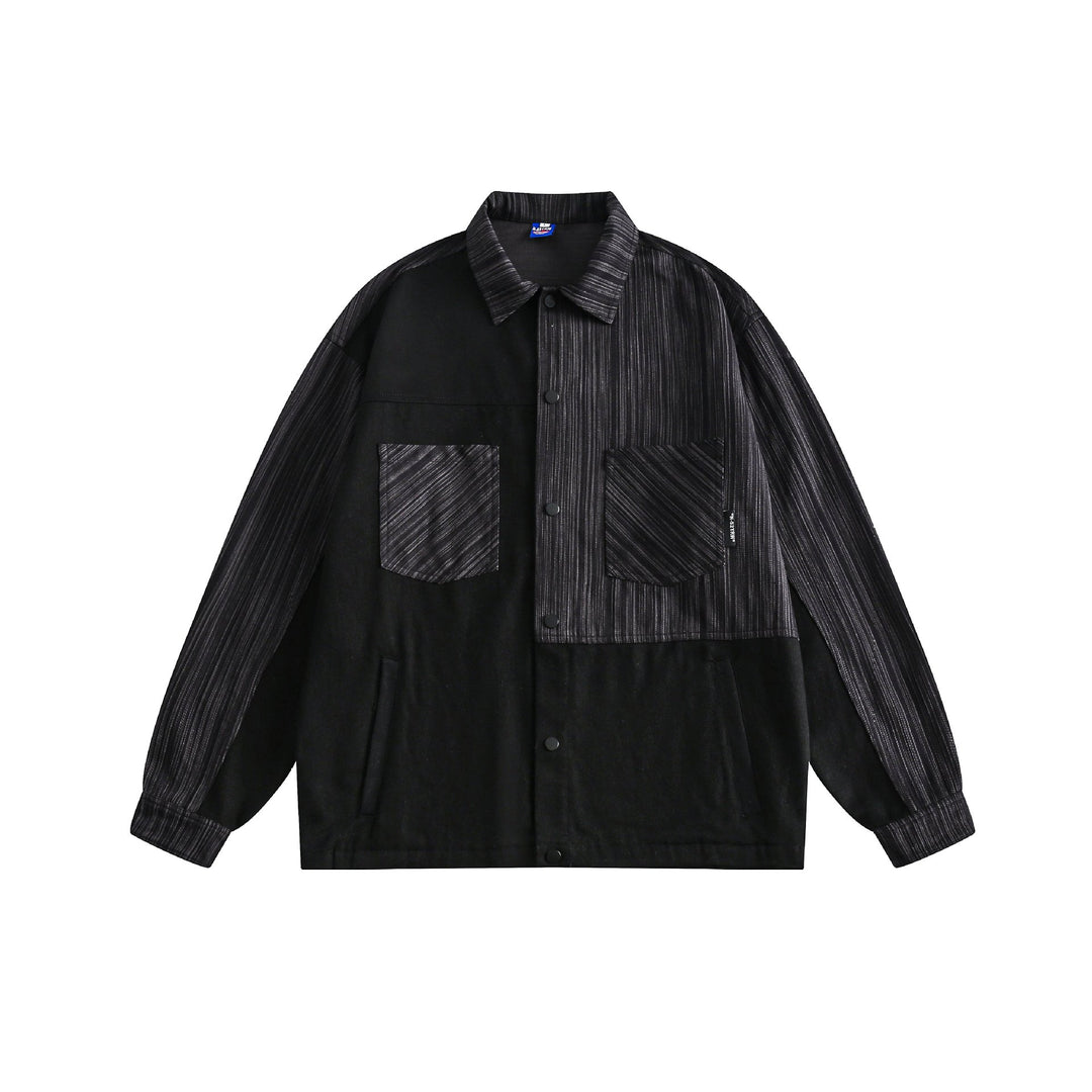 Unisex Overshirt-Jacke im kastigen Cut mit Materialmix und Frontklappentaschen Shop Nory