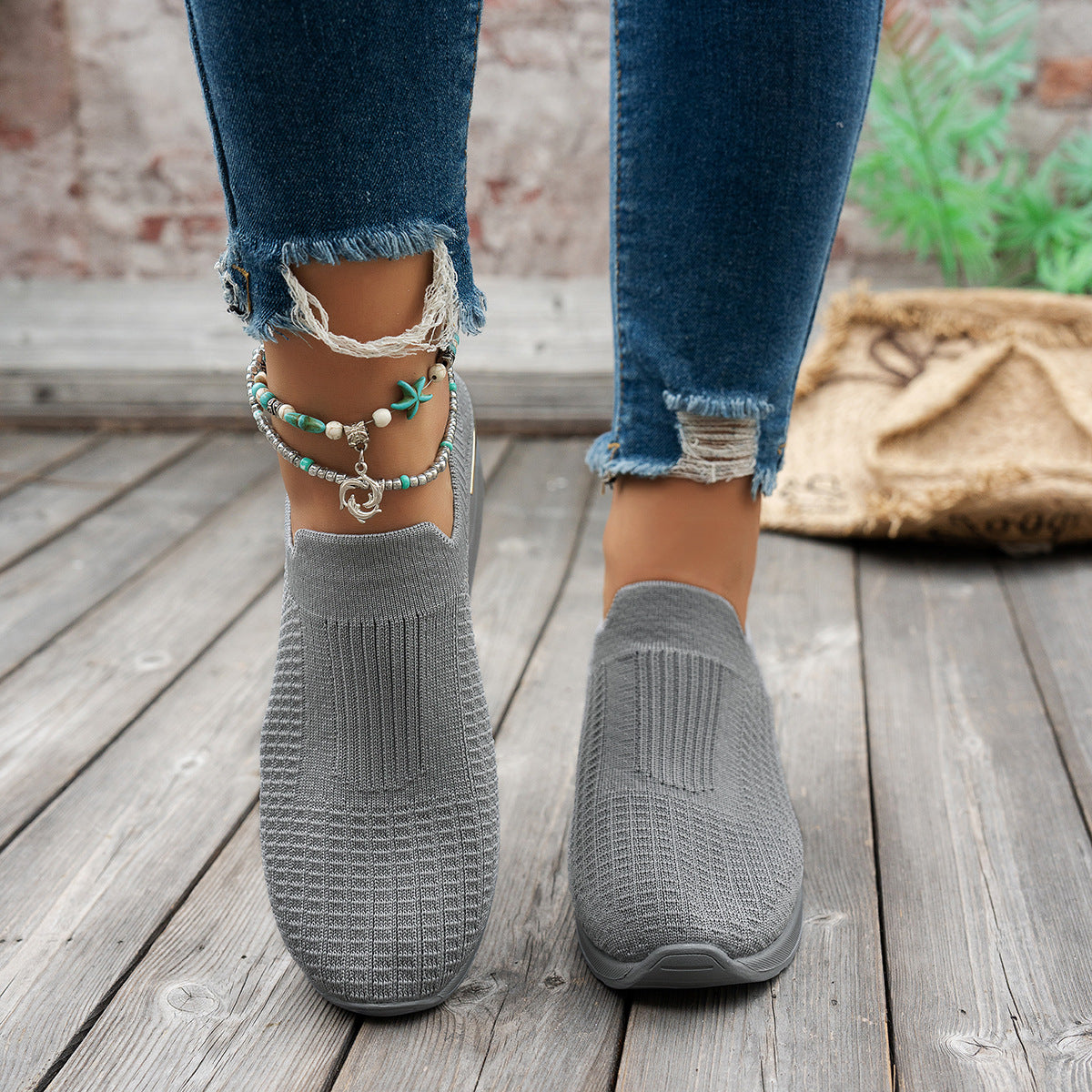 Damen Sneakers mit rutschfester Sohle und modischem Leopardenmuster