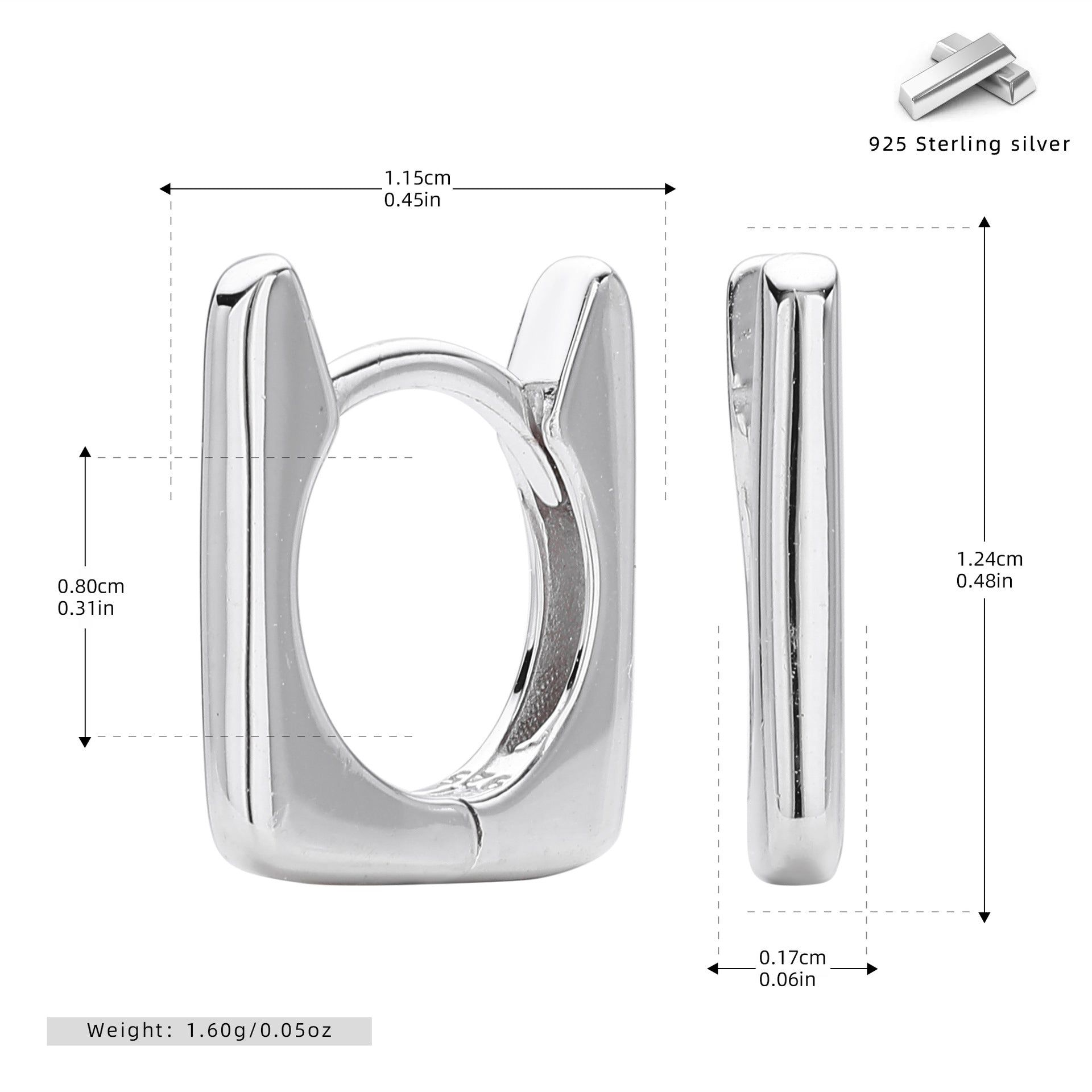 Damen Ring mit modernem Design aus hochwertigem 925 Sterling Silber Shop Nory