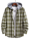Herren Flanellhemden mit integrierter Kapuze Shopnory