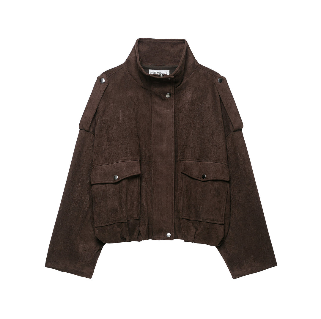 Damen Kurze Wildlederoptik-Fieldjacke Shop Nory
