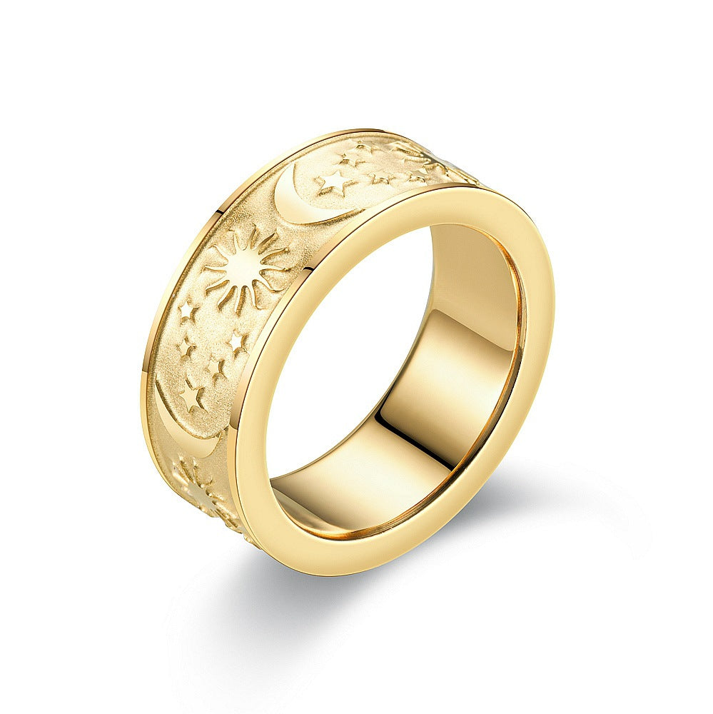 Herren Ring mit kunstvollem Sonnen- und Mondmotiv Shop Nory