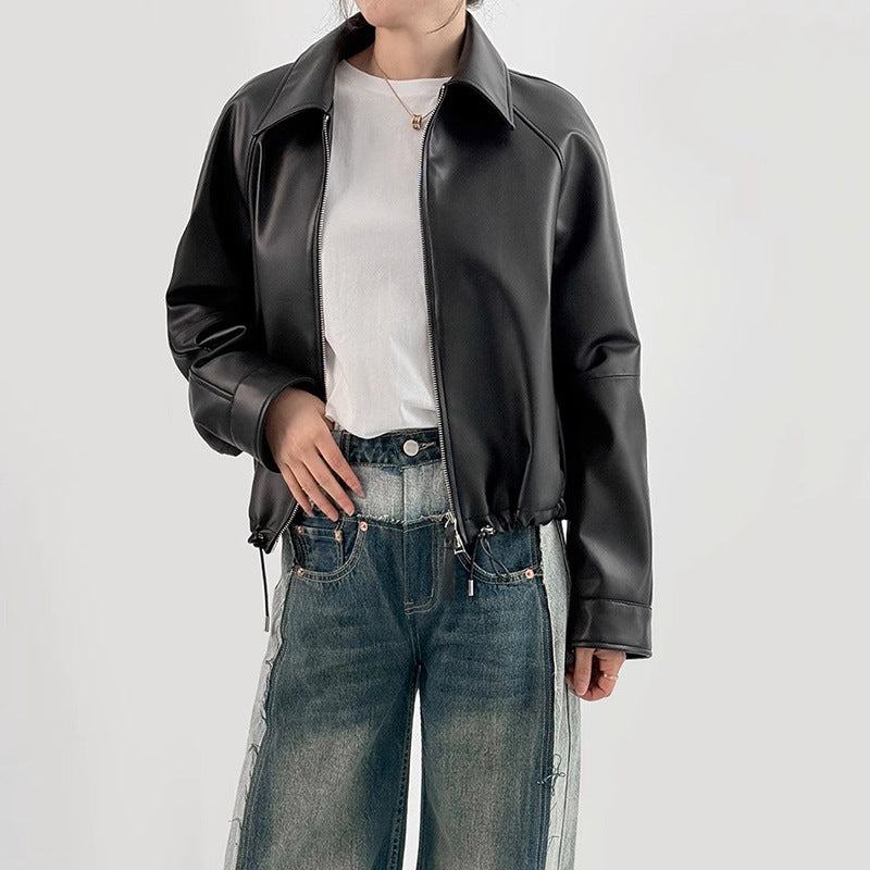 Damen Urbaner Stil Lederjacke Shop Nory