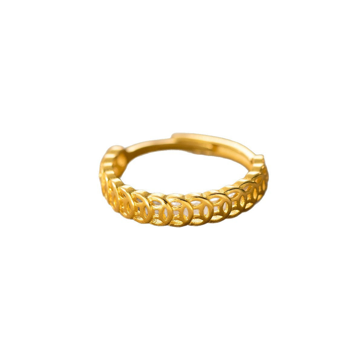 Damen eleganter filigraner Ring mit strukturiertem Muster Shop Nory