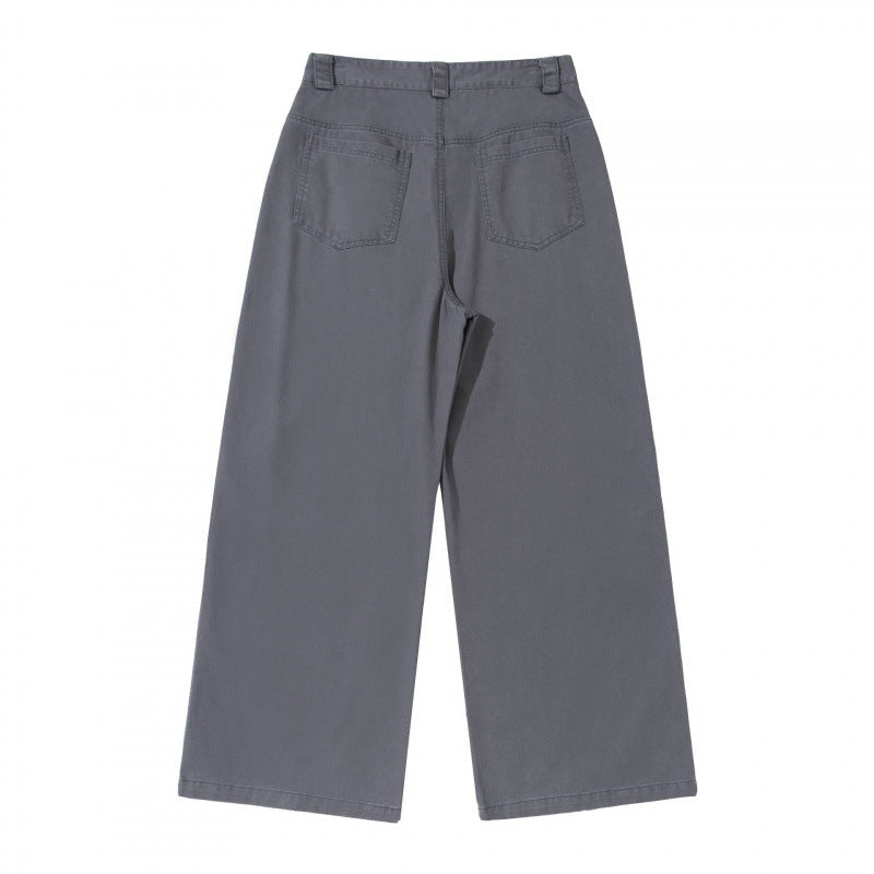 Damen weite Cargo‑Hose mit Stufennaht, hoher Taille und breitem Bein Shop Nory