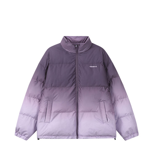 Damen Kurz geschnittene wattierte Steppjacke mit hohem Funnelkragen und Ombré-Detail Shop Nory