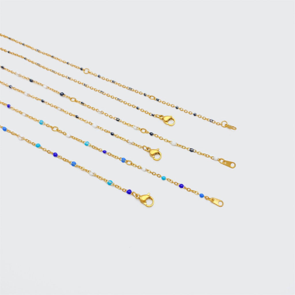 Frauen Zierliche Bunte Perlen Choker Halskette Shop Nory