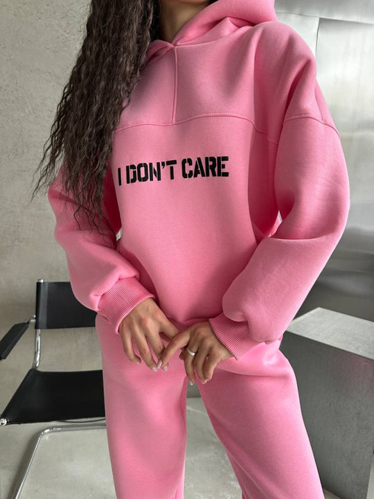 Damen Oversized Hoodie- und Jogginghose-Set aus French-Terry mit Statement-Print Shop Nory