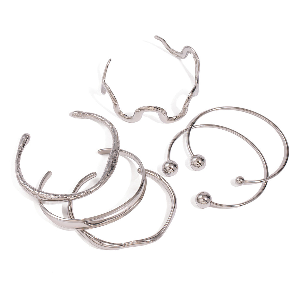 Damen Offenes Armband aus hochwertigem Edelstahl mit hypoallergenen und wasserfesten Eigenschaften Shop Nory