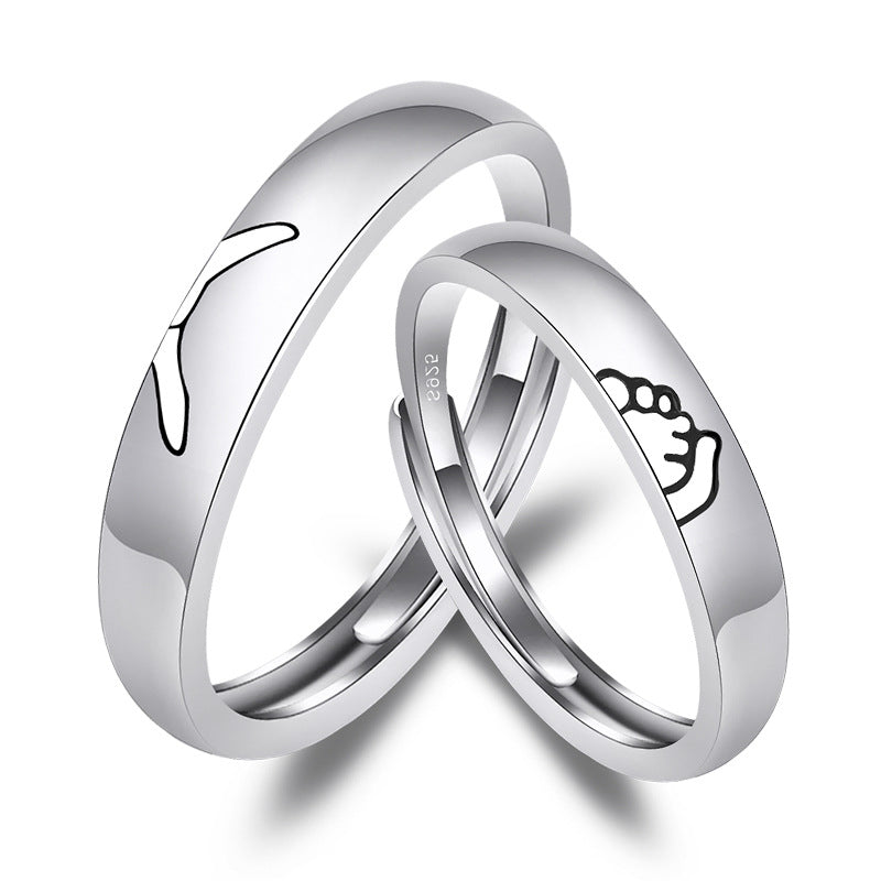 Damenring mit modernem Schmetterlingsdesign und feiner Edelstahlverarbeitung Shop Nory