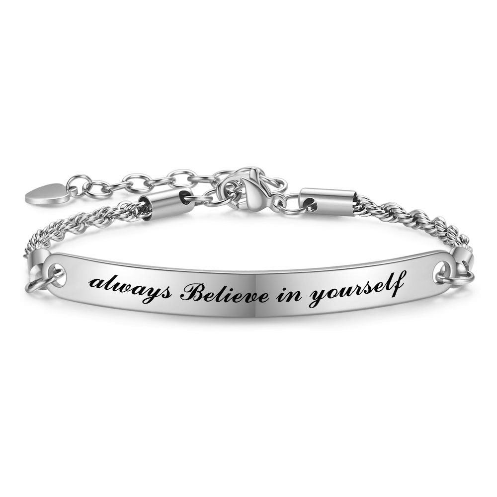 Damen Armband mit gravierbarem Motiv und eleganter Gliederkette Shop Nory