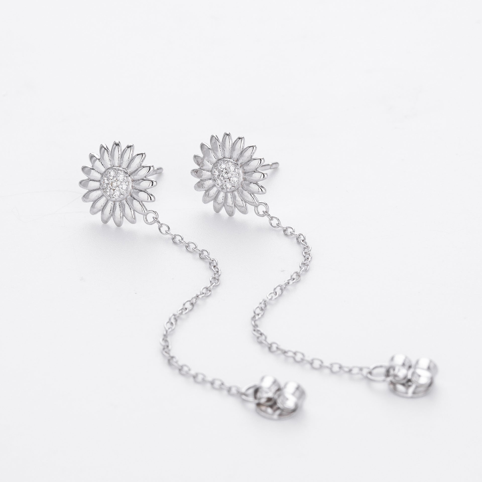 Damen Ohrhänger mit filigranem Sonnenblumen-Design und hochwertigem 925 Sterling Silber Shop Nory