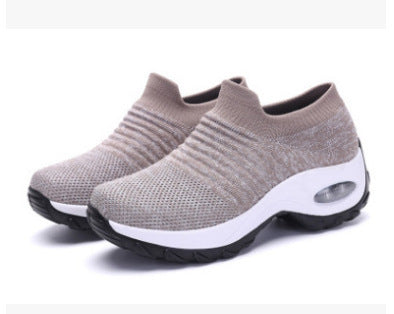 Damen gestrickter Sock-Sneaker mit sichtbarer Luftkammer und gedämpfter Plateausohle Shop Nory