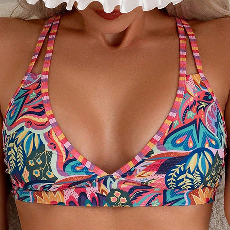 Damen Triangel-Bikini-Oberteil mit paisley-Muster Shopnory