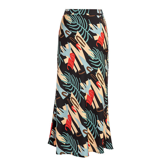 Damen Eleganter Maxirock mit kreativem Muster Shop Nory