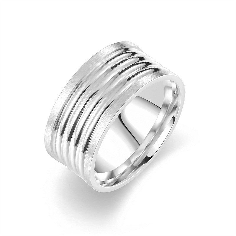 Herren Ring mit stilvollem rillierten Design Shop Nory