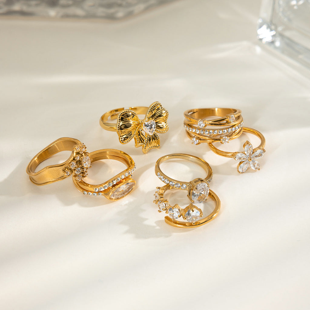 Damen eleganter Ring mit funkelndem Zirkonia-Shop Nory