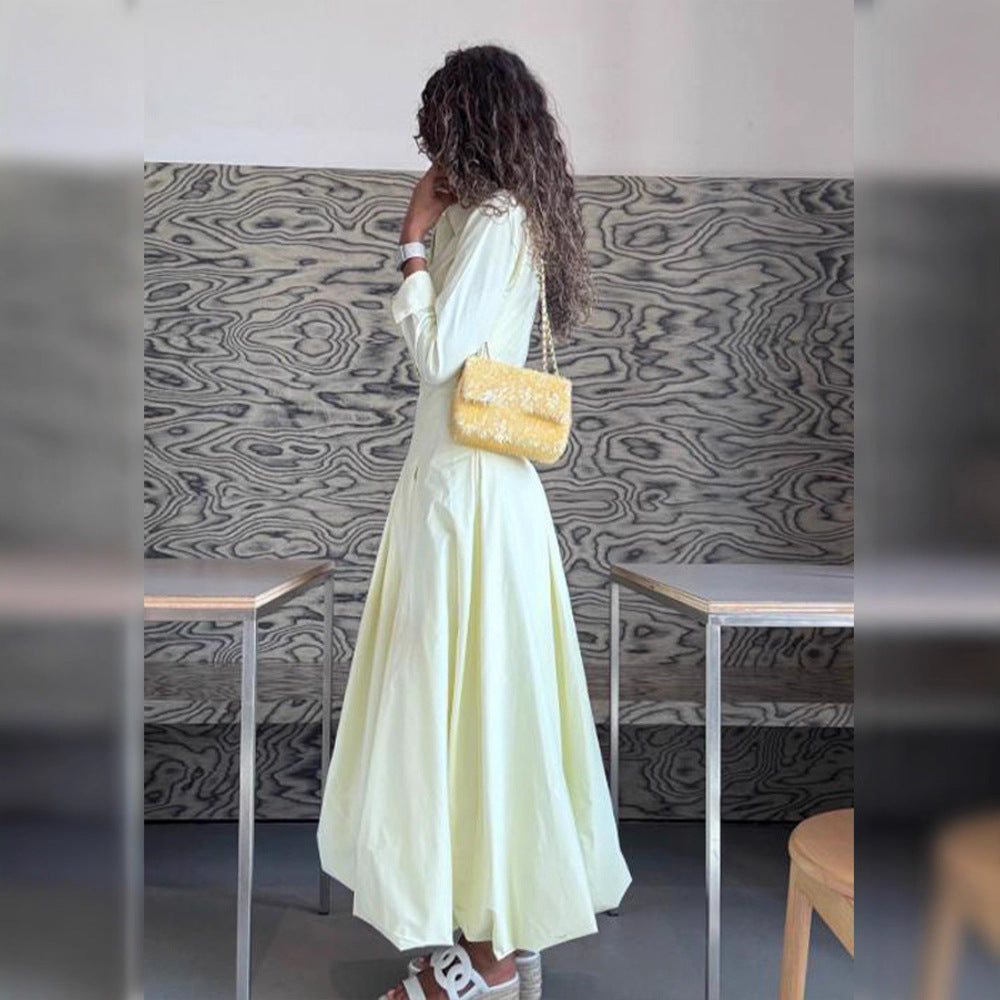Damen Hemdblusenkleid mit taillierter Korsagenpassform und weitem Faltenrock Shop Nory