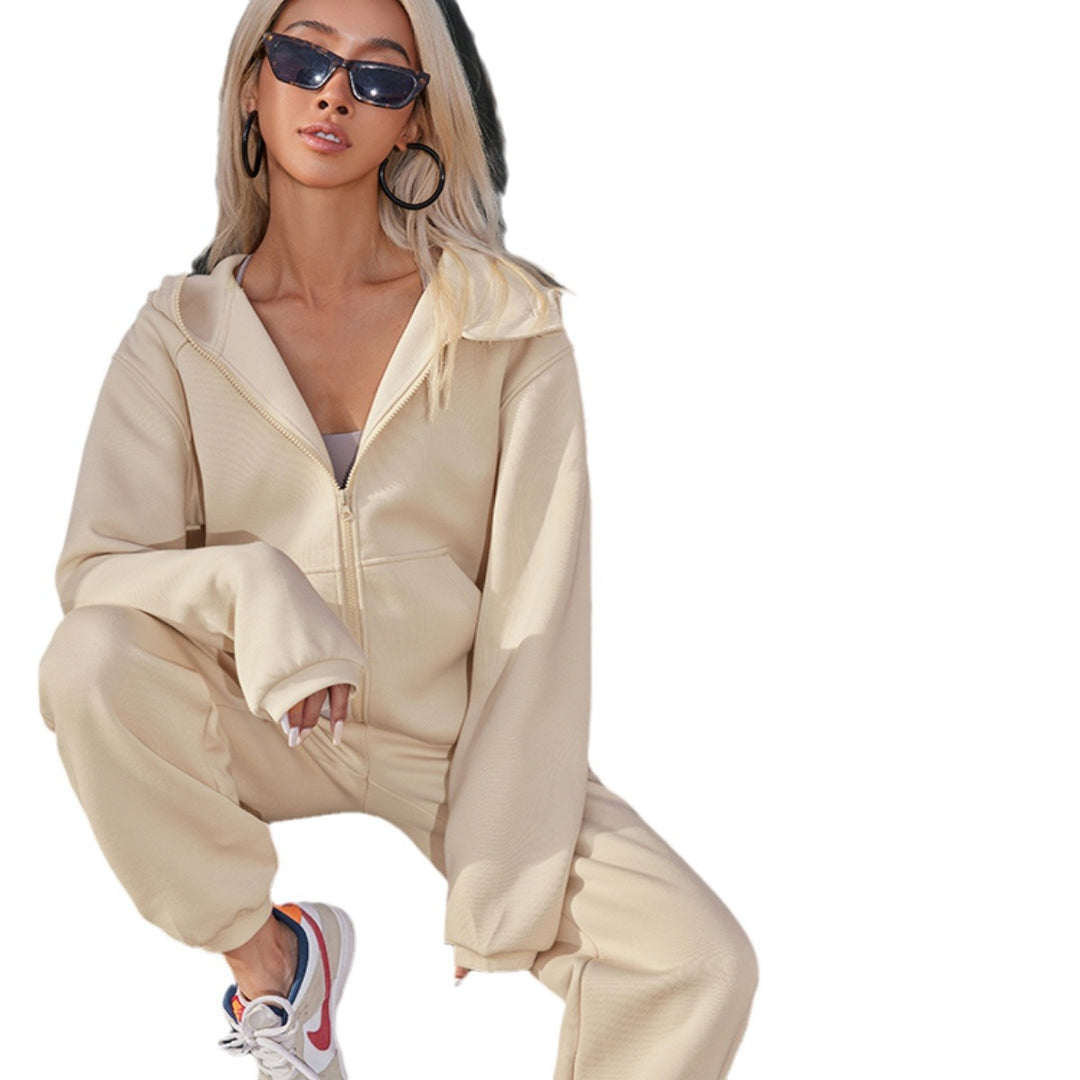 Damen Kapuzenjacke aus weichem Baumwollfleece im Oversize-Schnitt mit Kängurutaschen Shop Nory