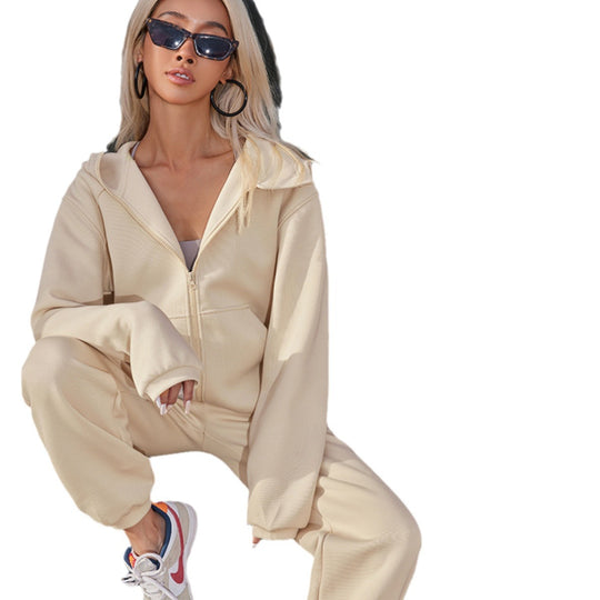 Damen Kapuzenjacke aus weichem Baumwollfleece im Oversize-Schnitt mit Kängurutaschen Shop Nory