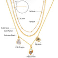 Damen mehrlagige Halskette mit bunten Anhängern und hochwertigen Details Shop Nory