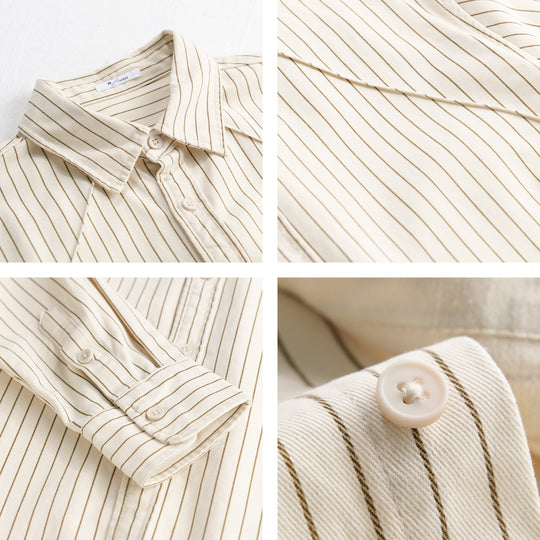 Herren Leichtes Streifen‑Overshirt mit Kentkragen und Raglanärmeln Shop Nory