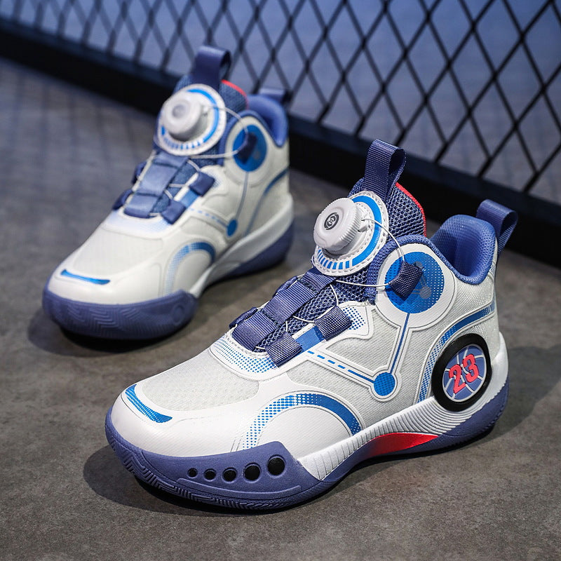 Unisex Futuristische City-Sneaker mit Drehmechanik-Verschluss, gepolsterter Fersenstütze und gedämpfter Wabensohle Shopy Nory