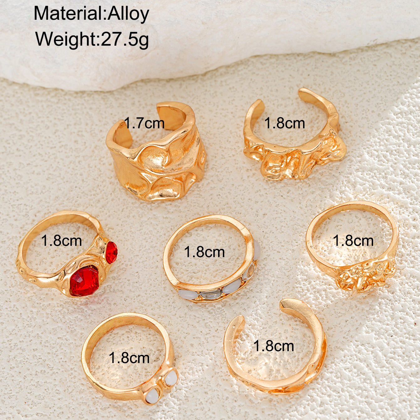 Damen Ring-Set mit kunstvollen Designs und funkelnden Akzenten Shop Nory