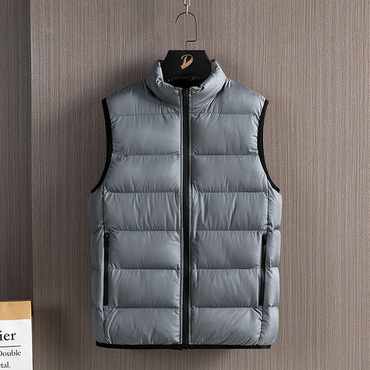 Herren Slim-Fit ultraleichte Stepp-Thermoweste mit hochschließendem Kragen und wasserabweisenden Reißverschlüssen Shop Nory