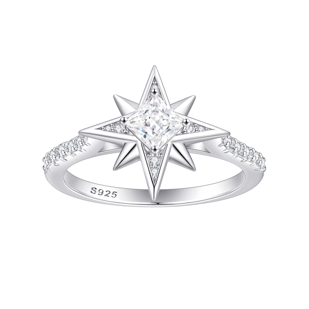 Damenring mit extravagantem Stern-Design und funkelndem Zirkonia-Besatz Shop Nory